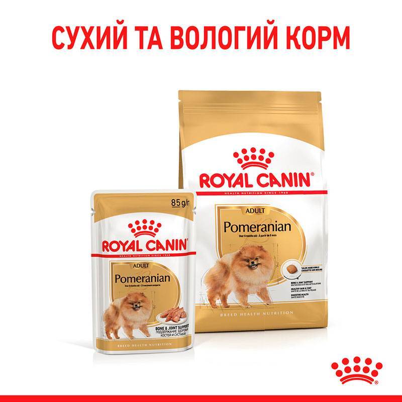 Вологий корм для дорослих собак породи Померанський шпіц Royal Canin Pomeranian Loaf, з м'ясом, 85 г (1256001) - фото 5