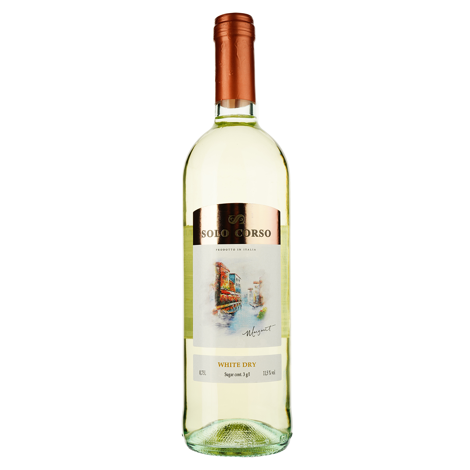 Вино Solo Corso Bianco VdT, біле, сухе, 11%, 0,75 л - фото 1