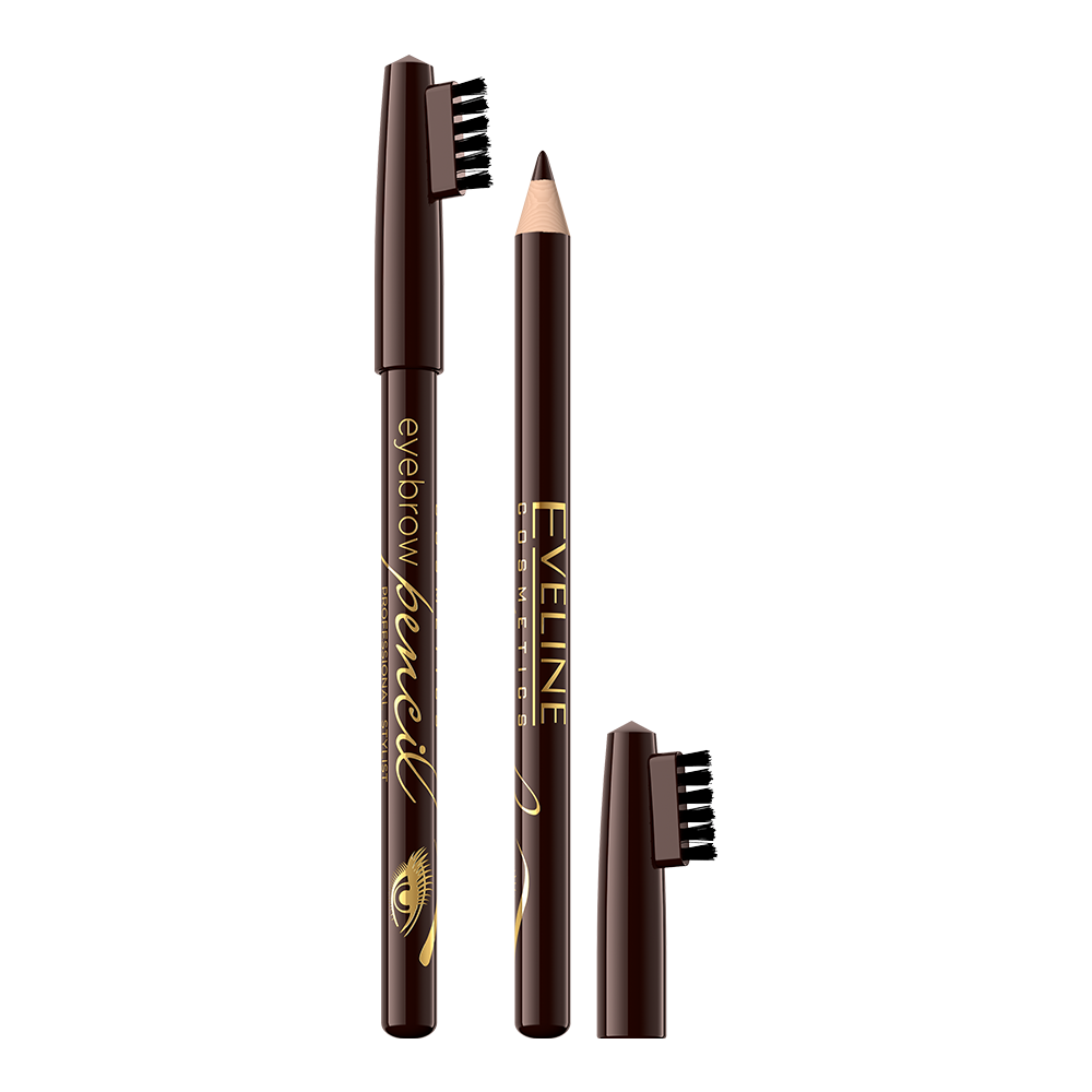 Контурный карандаш для бровей Eveline Eyebrow Pencil Medium Brown 1.2 г (LMKKBRWIMB) - фото 1