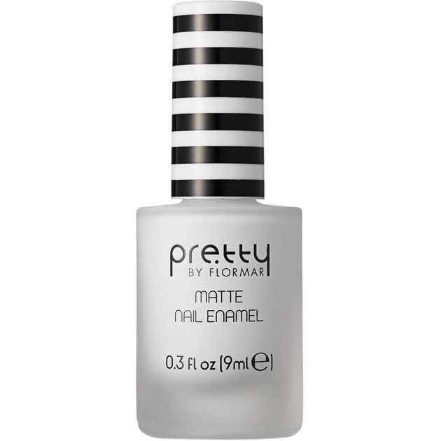 Лак для нігтів матовий Pretty Matte Nail Enamel, відтінок 001 (White), 9 мл (8000018545909) - фото 1