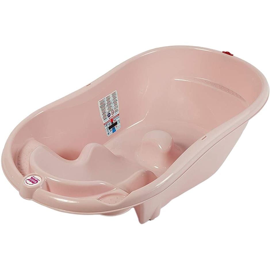Ванночка OK Baby Onda, з анатомічною гіркою та термодатчиком, рожева - фото 1