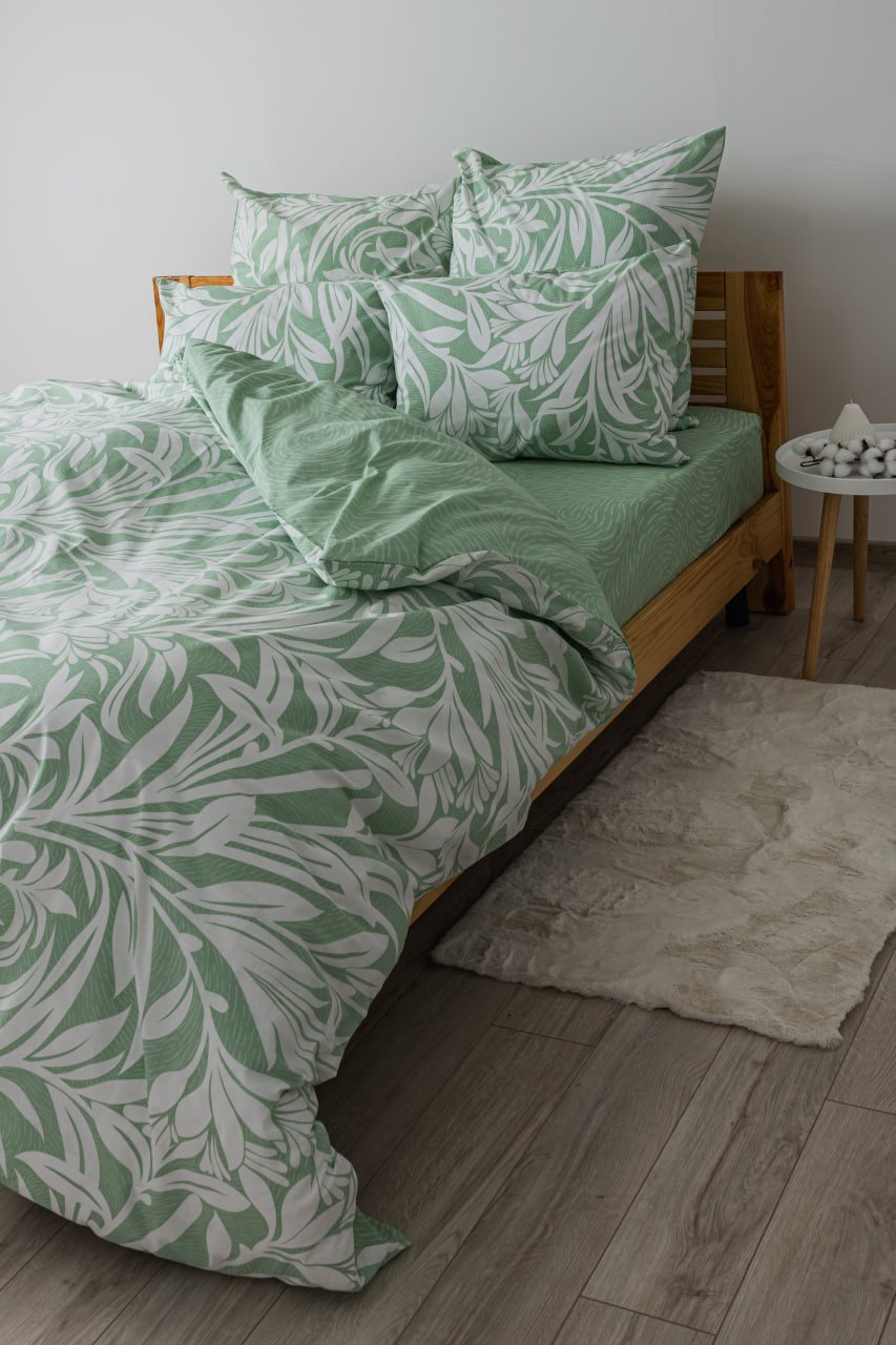 Комплект постельного белья ТЕП Soft dreams Mint Fantasy семейный мятный с белым (2-03860_25332) - фото 3