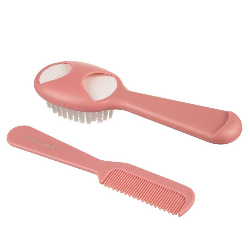 Щетка для волос с гребешком Canpol babies, розовый (56/160_pin) - фото 1