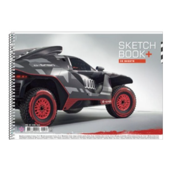 Альбом для малювання Star Сірий автомобіль з червоним, для хлопчиків, 30 аркушів (PB-SC-030-442) - фото 1