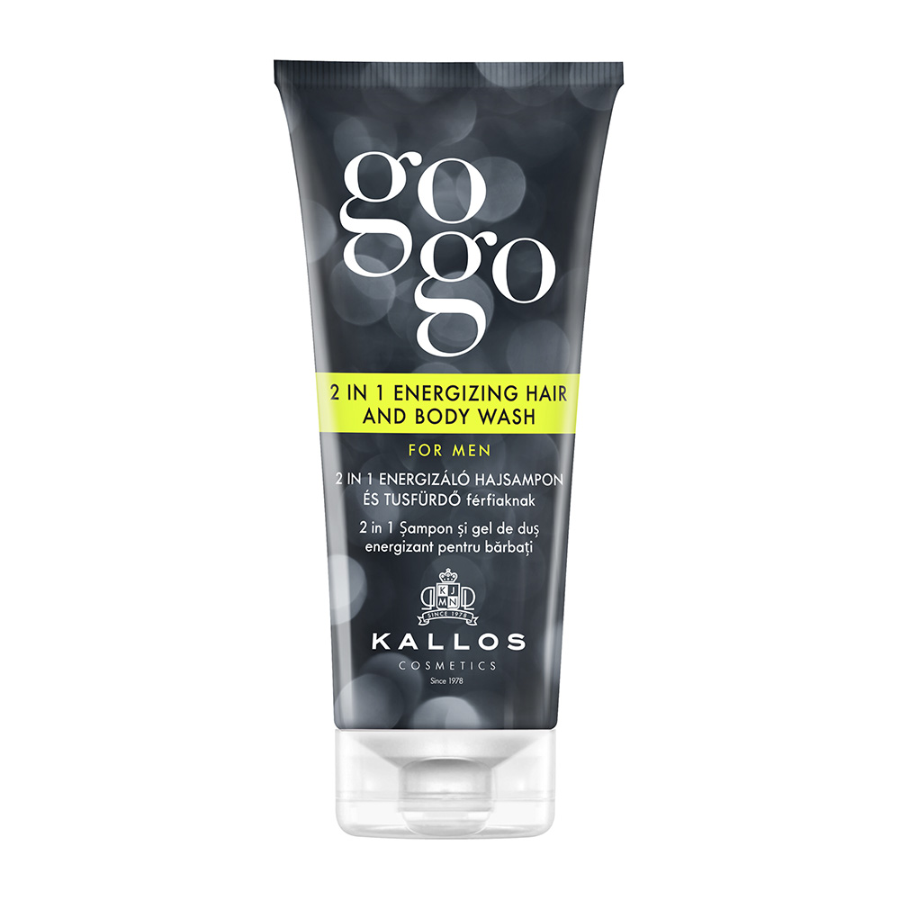 Шампунь-гель для душа Kallos Cosmetics Gogo 2-in-1 Energizing Hair And Body Wash For Men для мужчин, 200 мл - фото 1