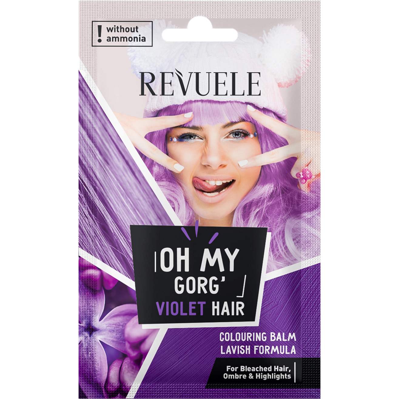Бальзам для волосся Revuele Oh My Gorg Violet Hair Colouring Balm, фіолетовий, 25 мл - фото 1