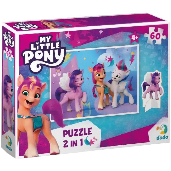 Детские Пазлы My Little Pony Стильные подружки DoDo 200140 60 элементов, с фигуркой - фото 1