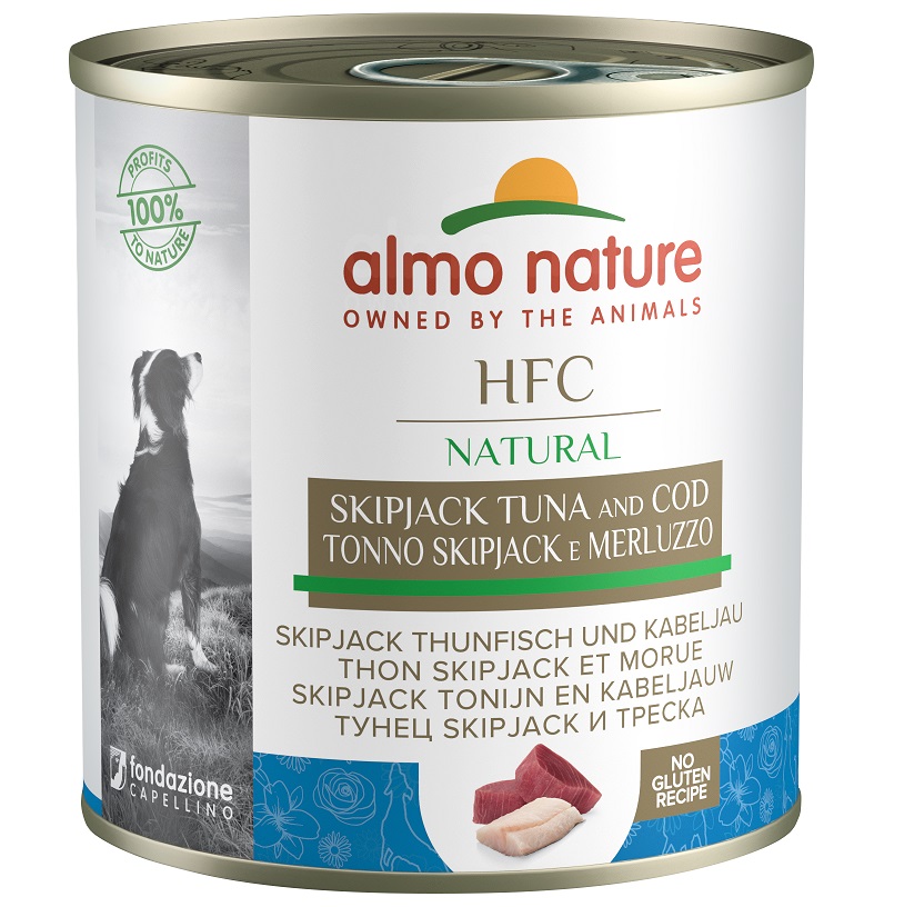 Влажный корм для собак Almo Nature HFC Dog Natural, с полосатым тунцом и треской, 290 г (5523) - фото 1