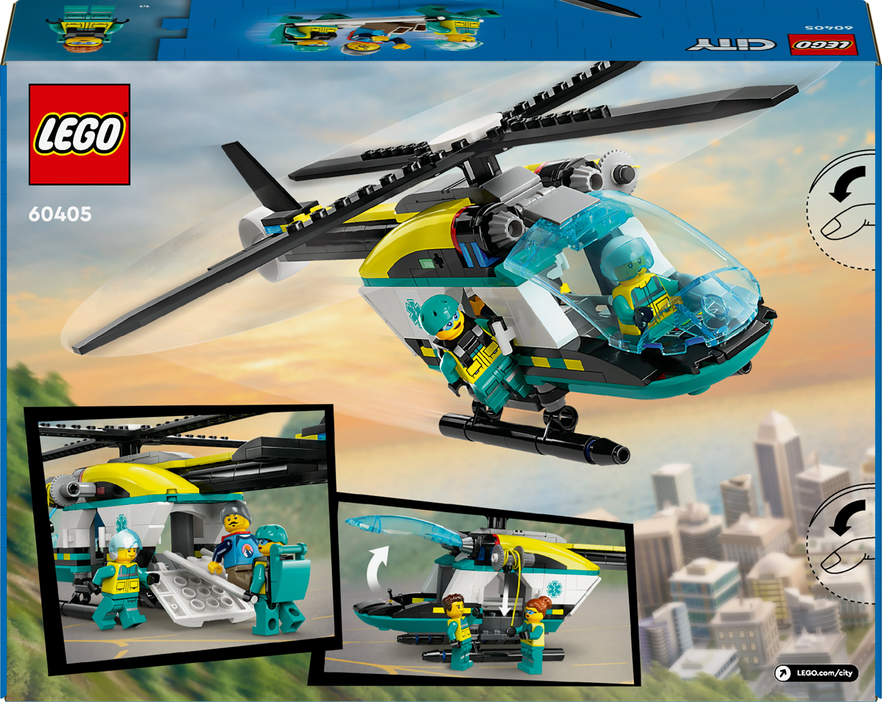 Конструктор LEGO City Вертолет аварийно-спасательной службы 226 деталей (60405) - фото 9