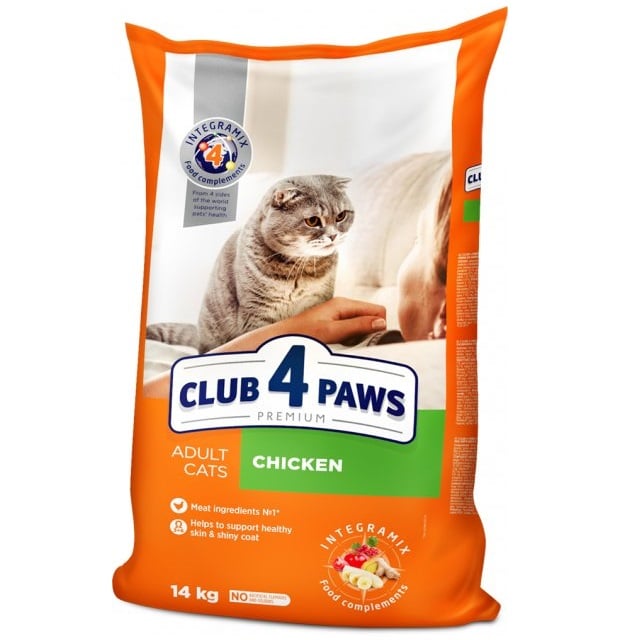 Сухой корм для кошек Club 4 Paws Premium, курка,14 кг (B4630401) - фото 1