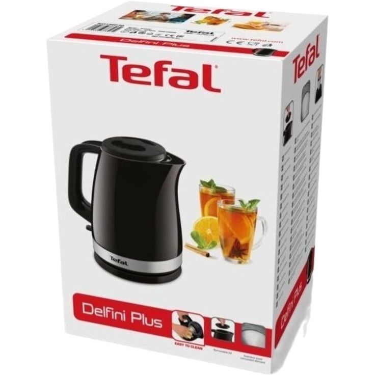 Электрочайник Tefal Delfini KO150F30 черный 1.5л (KO150F30) - фото 6