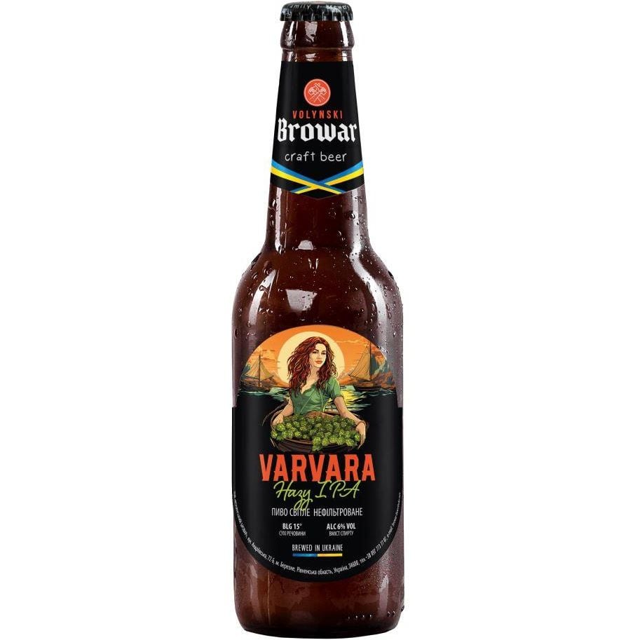 Пиво Volynski Browar Varvara світле нефільтроване 6% 0.35 л - фото 1