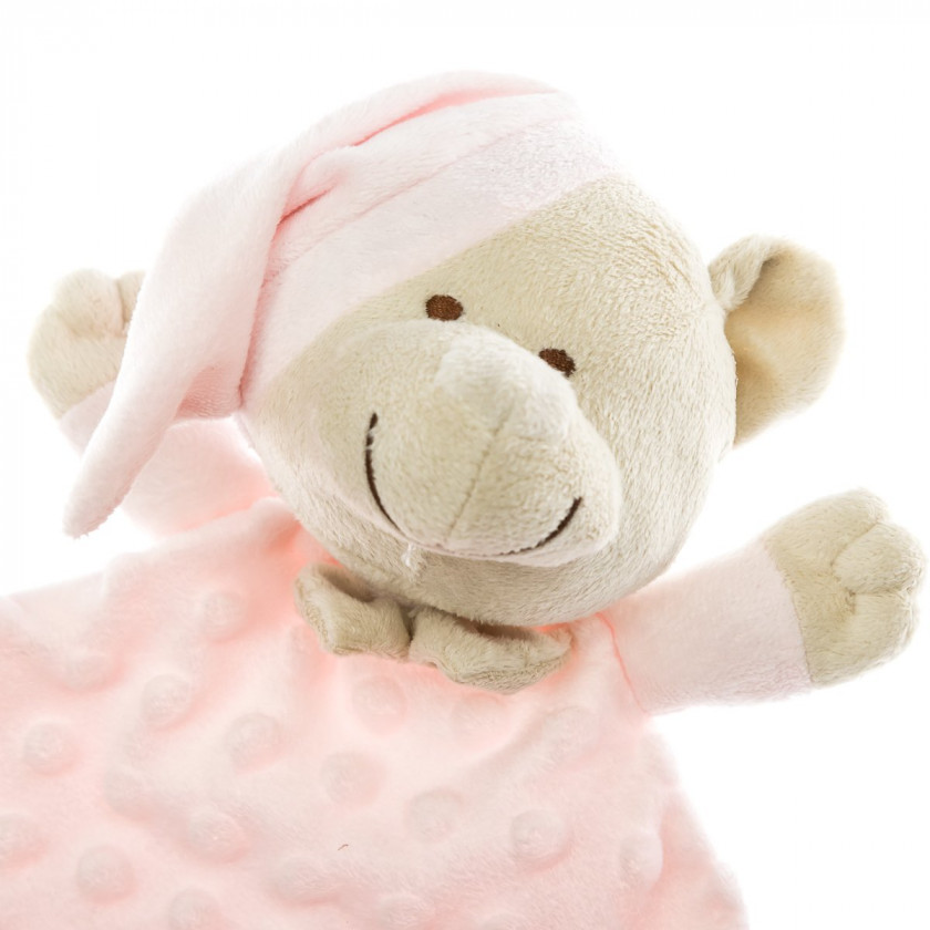 Плед з іграшкою-ковдрою Interbaby Bubble Dou-Dou Bear Pink, 110х80 см, рожевий (8100217) - фото 3