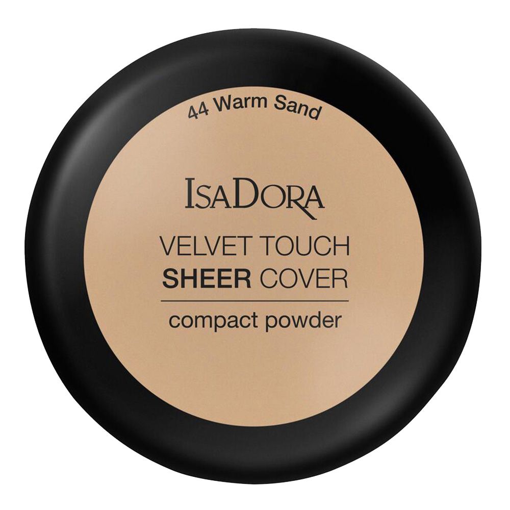 Компактна пудра для обличчя IsaDora Velvet Touch Sheer Cover Compact Powder, відтінок 44 (Warm Sand), вага 10 г (551375) - фото 2