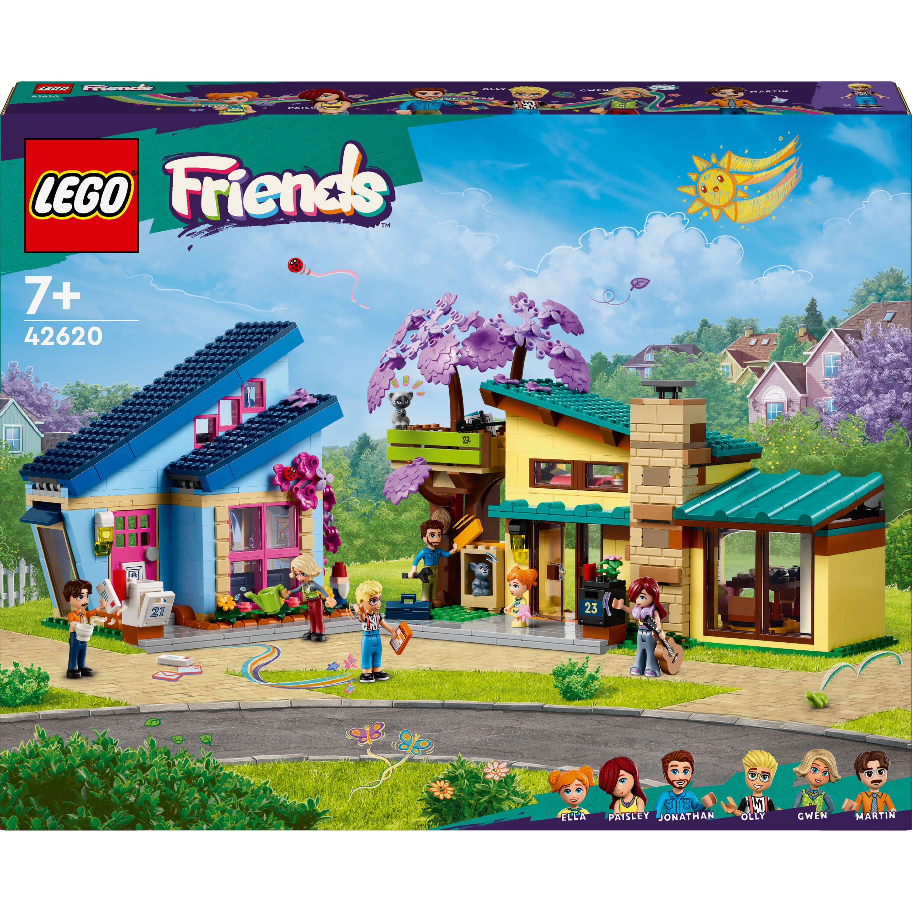 Конструктор LEGO Friends Родинні будинки Оллі й Пейслі 1126 деталі (42620) - фото 1