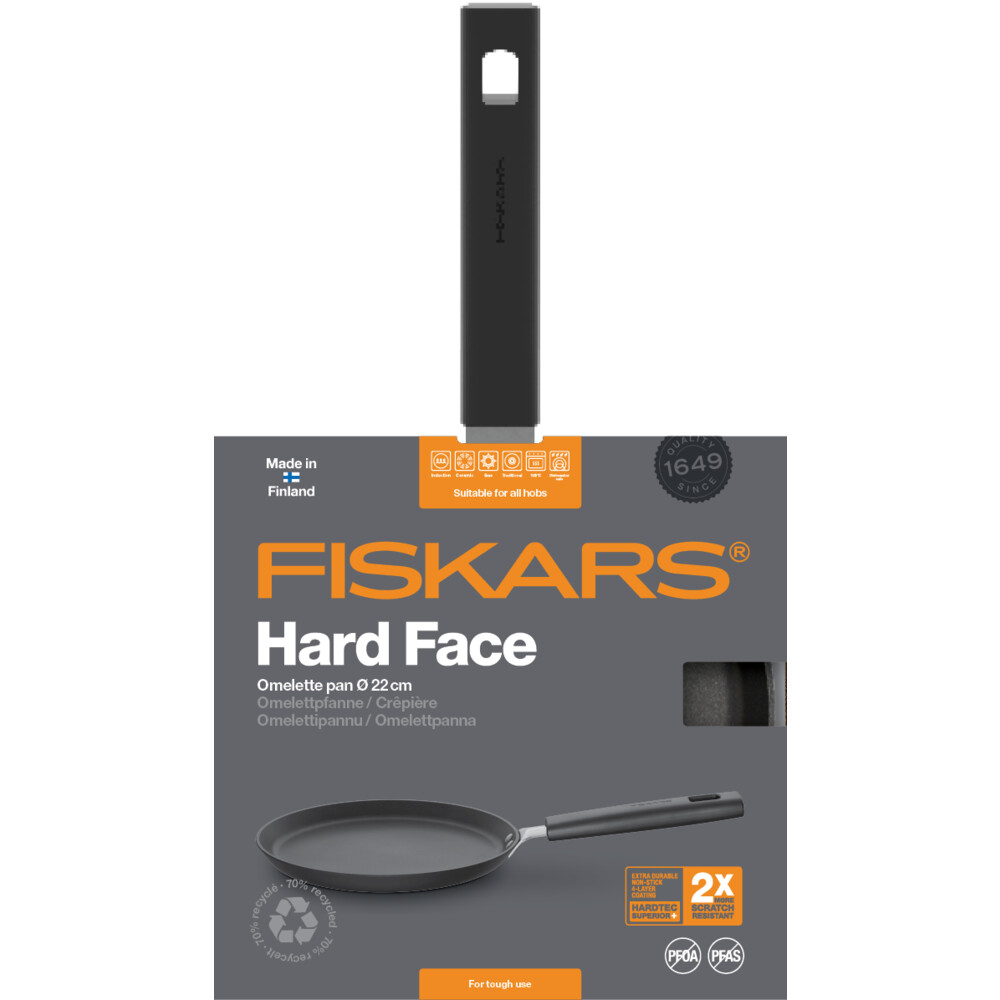 Сковорода Fiskars Hard Face, 22 см, черный (1052229) - фото 3