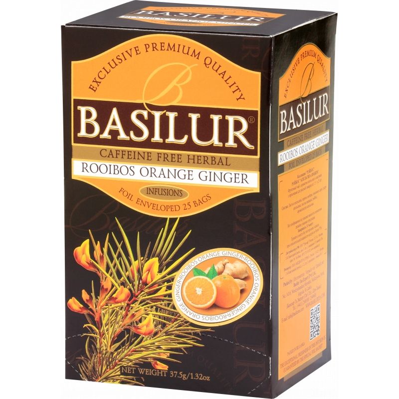 Чай Basilur Ройбуш апельсин-імбир, 25 пакетиків (896899) - фото 3