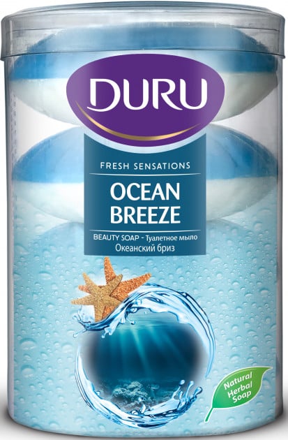 Мило Duru Fresh Sensations Океанський бриз, 4 шт. по 100 г - фото 1