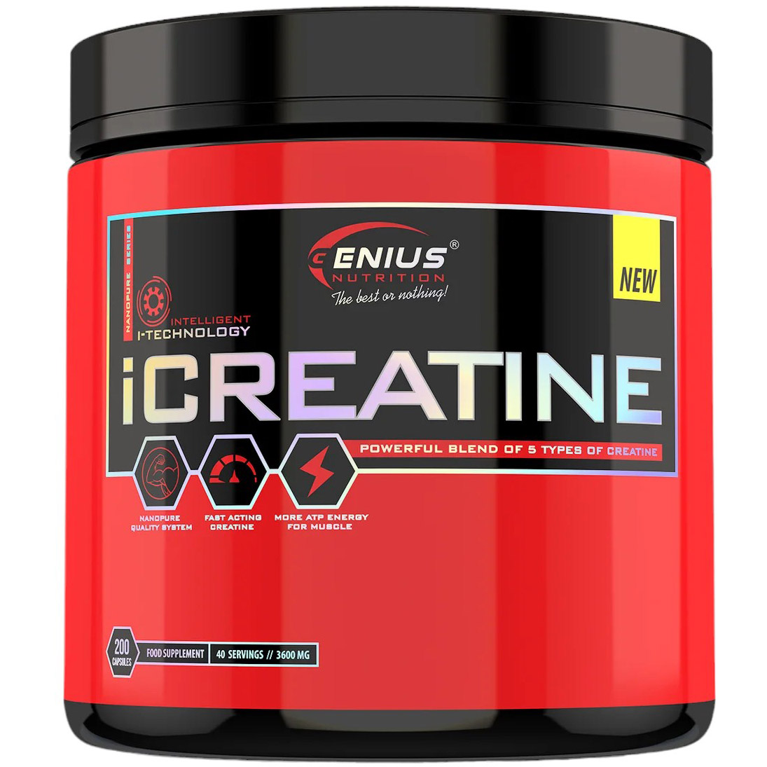 Креатин Genius Nutrition iCreatine 200 капсул - фото 1