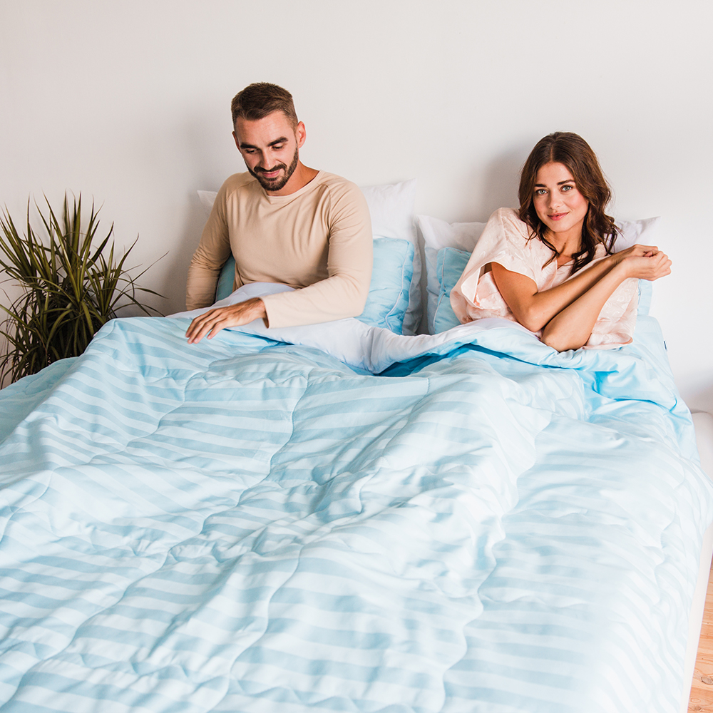 Одеяло шерстяное MirSon Valentino Hand Made №1355, демисезонное, 110x140 см, бело-голубое - фото 9