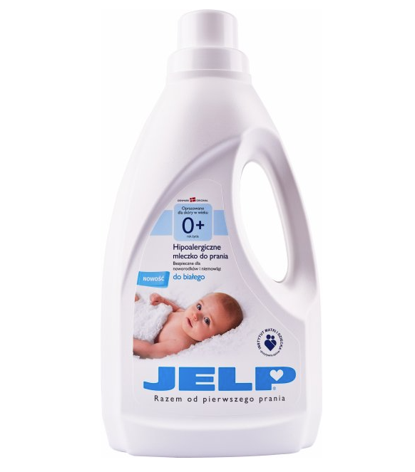 Гіпоалергенне молочко для прання Jelp 0+, для білих тканин, 1,5 л - фото 1