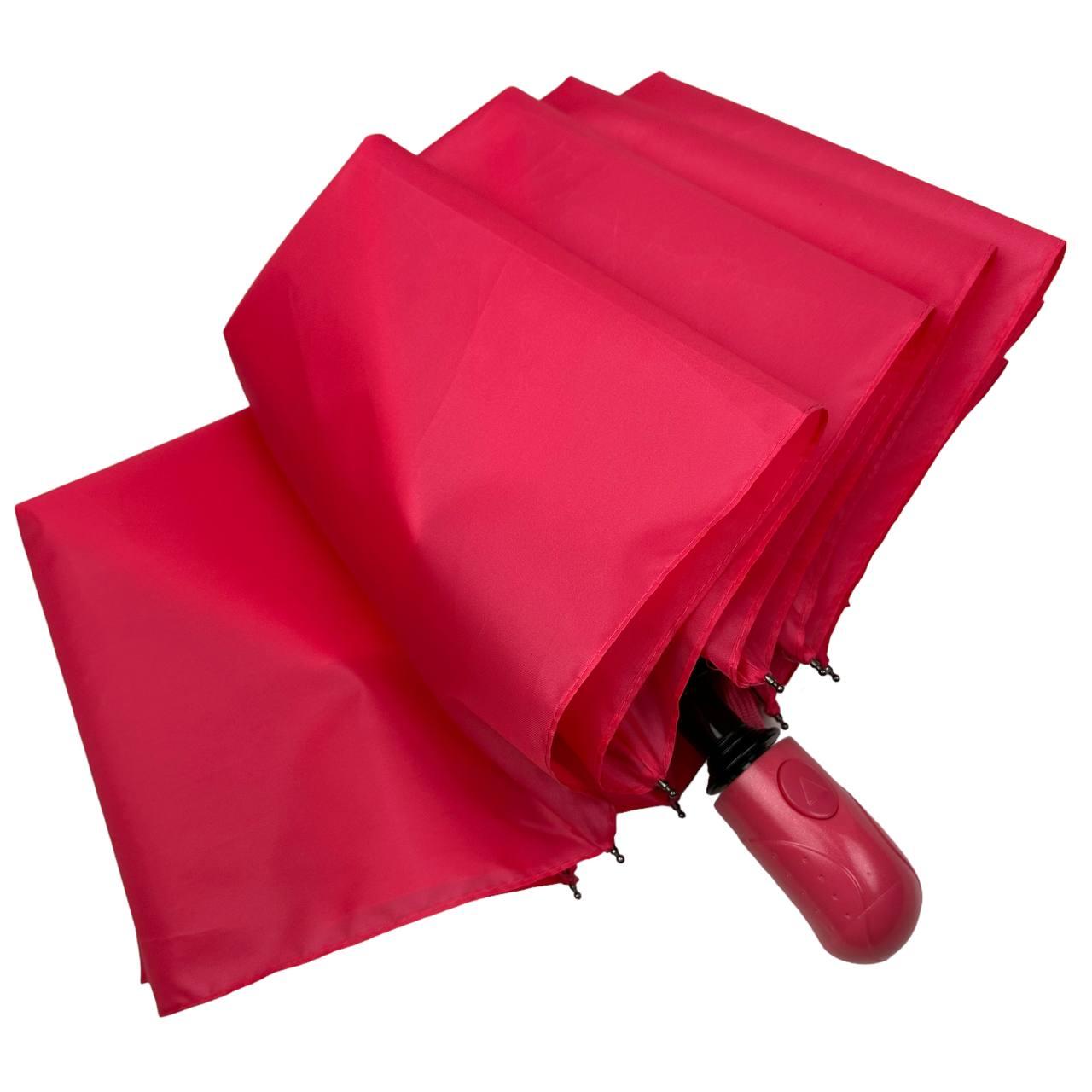 Женский складной зонтик полуавтомат Toprain 98 см розовый - фото 5