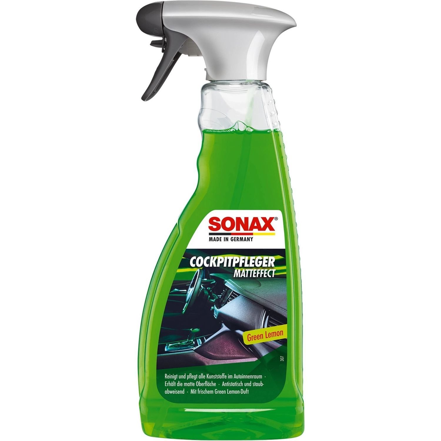 Очиститель пластика матовый Sonax Green-Lemon, с ароматизатором, 500 мл - фото 1