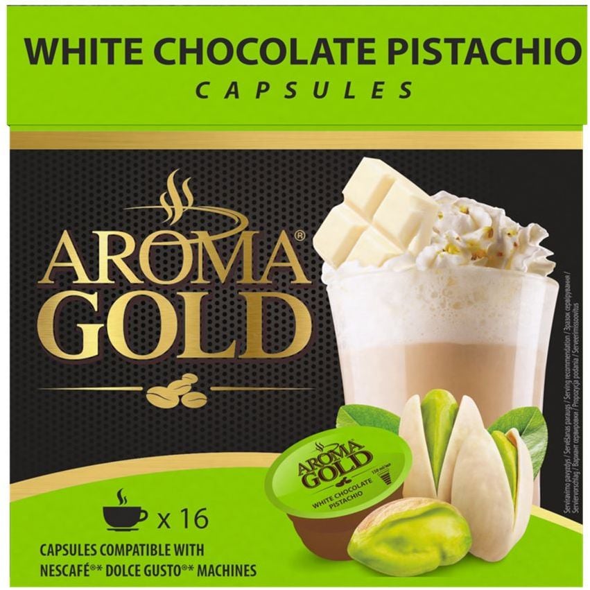 Кава в капсулах Aroma Gold White Chocolate Pistachio 256 г - фото 1