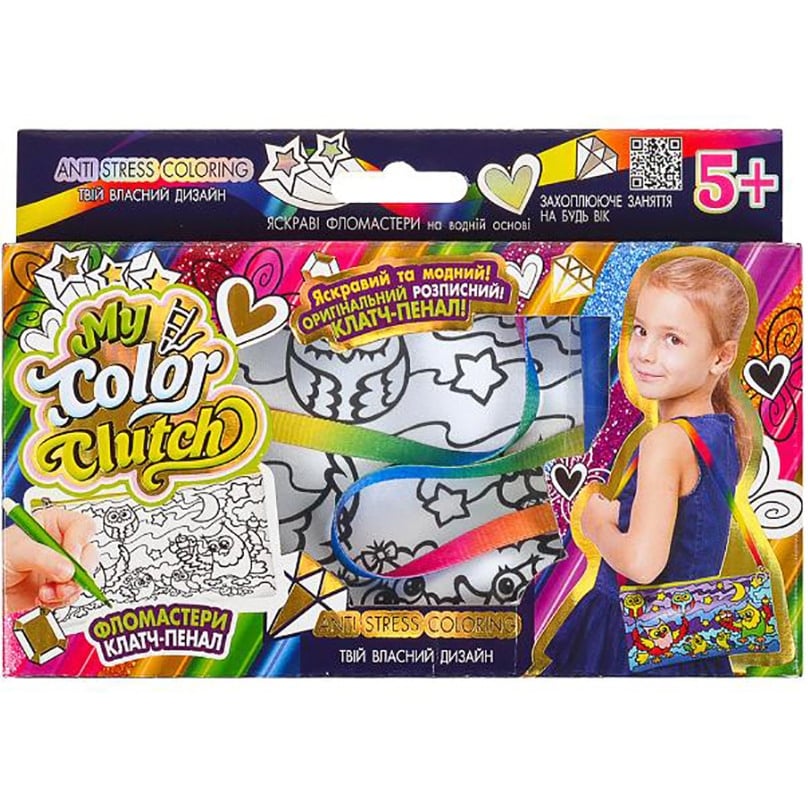 Набір для творчості Danko Toys My Color Clutch CCL-02-01U...06U з фломастерами Вид 3 - фото 1