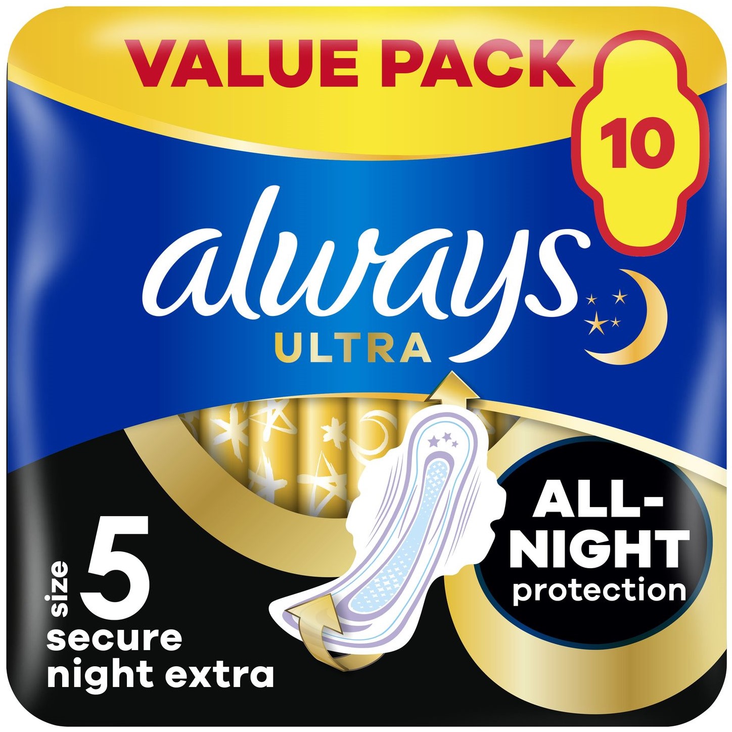 Фото - Гигиенические прокладки Always Гігієнічні прокладки  Ultra Secure Night Extra 10 шт. 