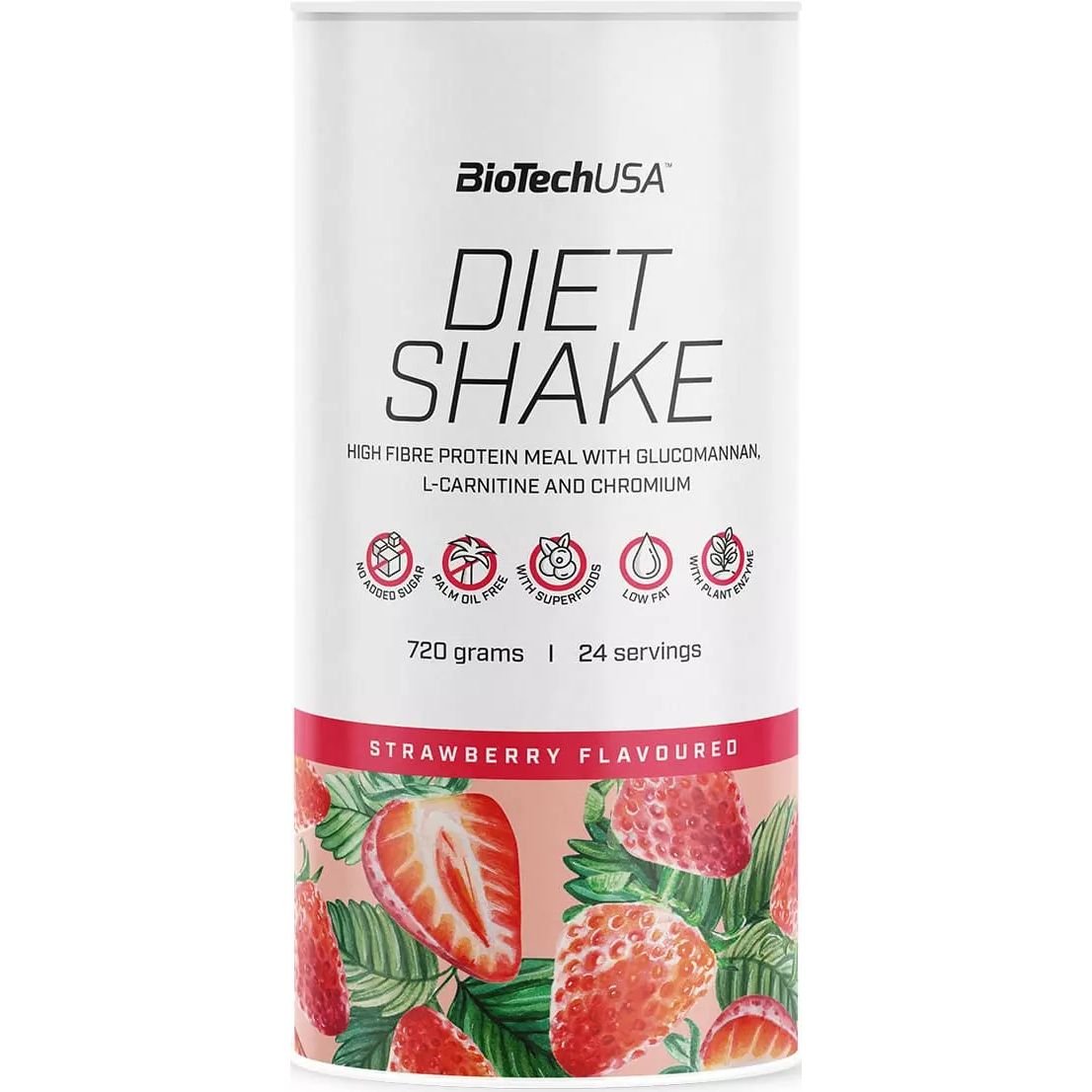 Протеин Biotech Diet Shake Strawberry 720 г - фото 1