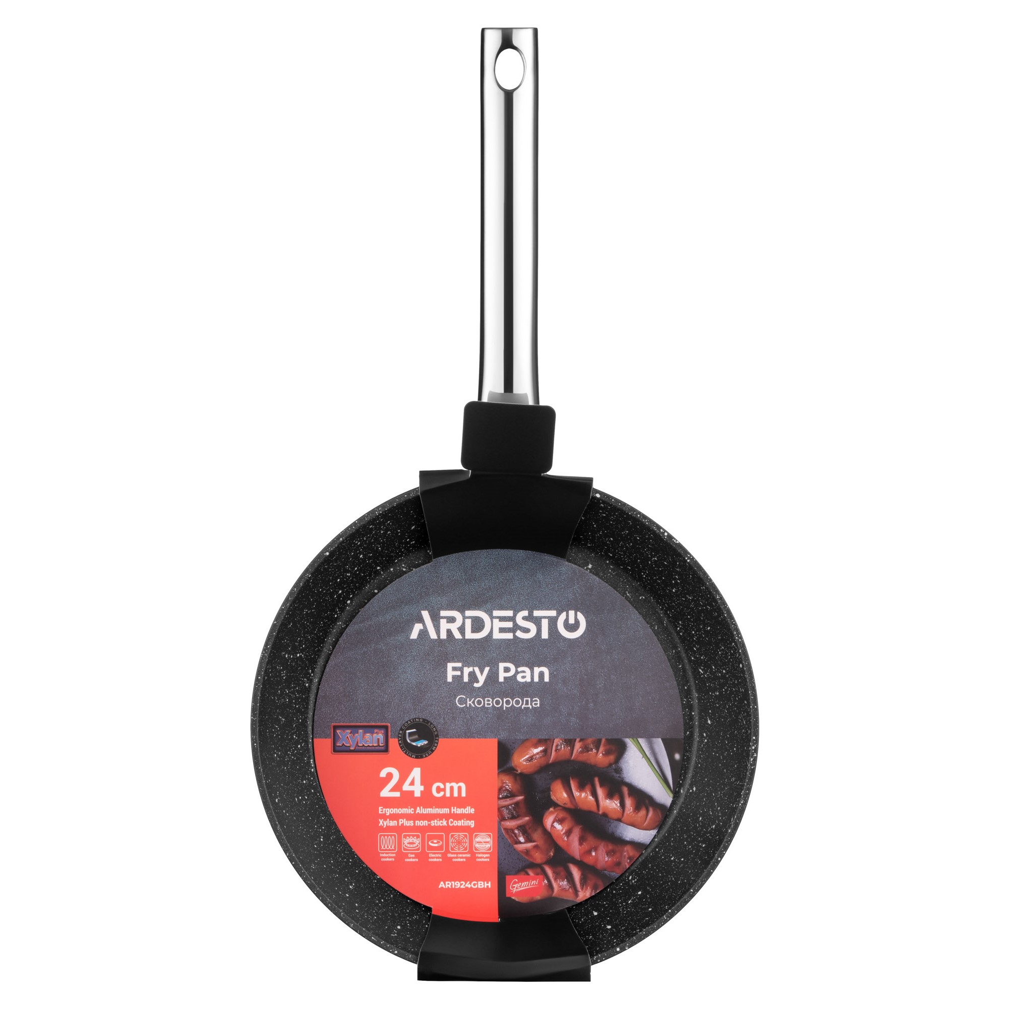 Сковорода Ardesto Gemini Abetone, 24 см, чорна (AR1924GBH) - фото 6