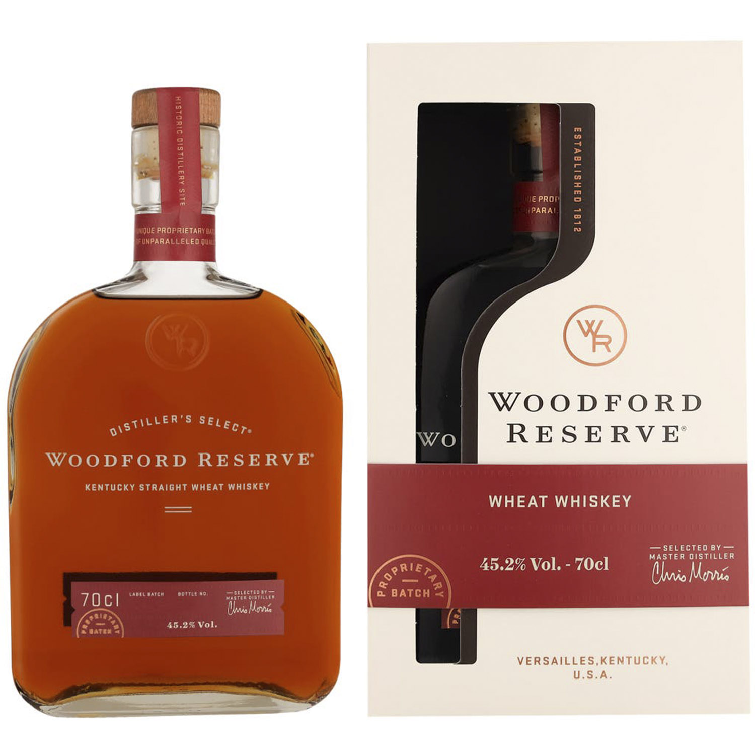 Віскі Woodford Reserve Kentucky Straigth Wheat Bourbon 45.2% 0.7 л в коробці - фото 1