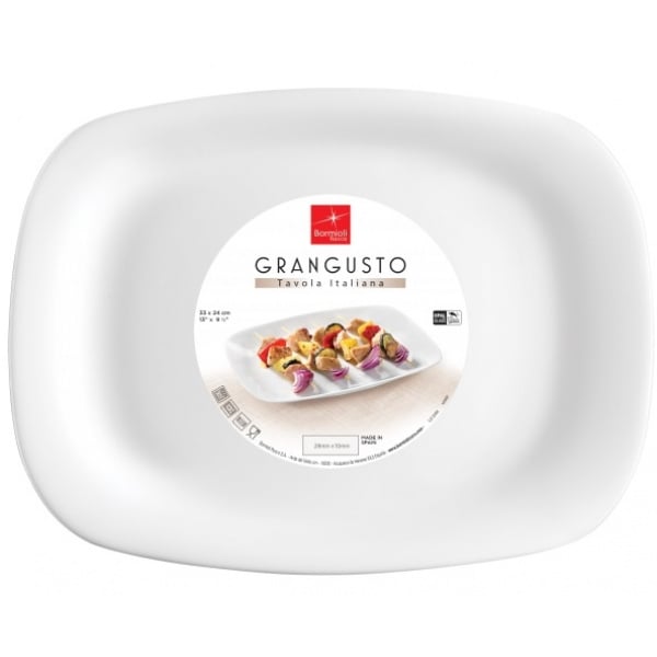 Блюдо для барбекю Bormioli Rocco Grangusto, 33х24 см, білий - фото 1
