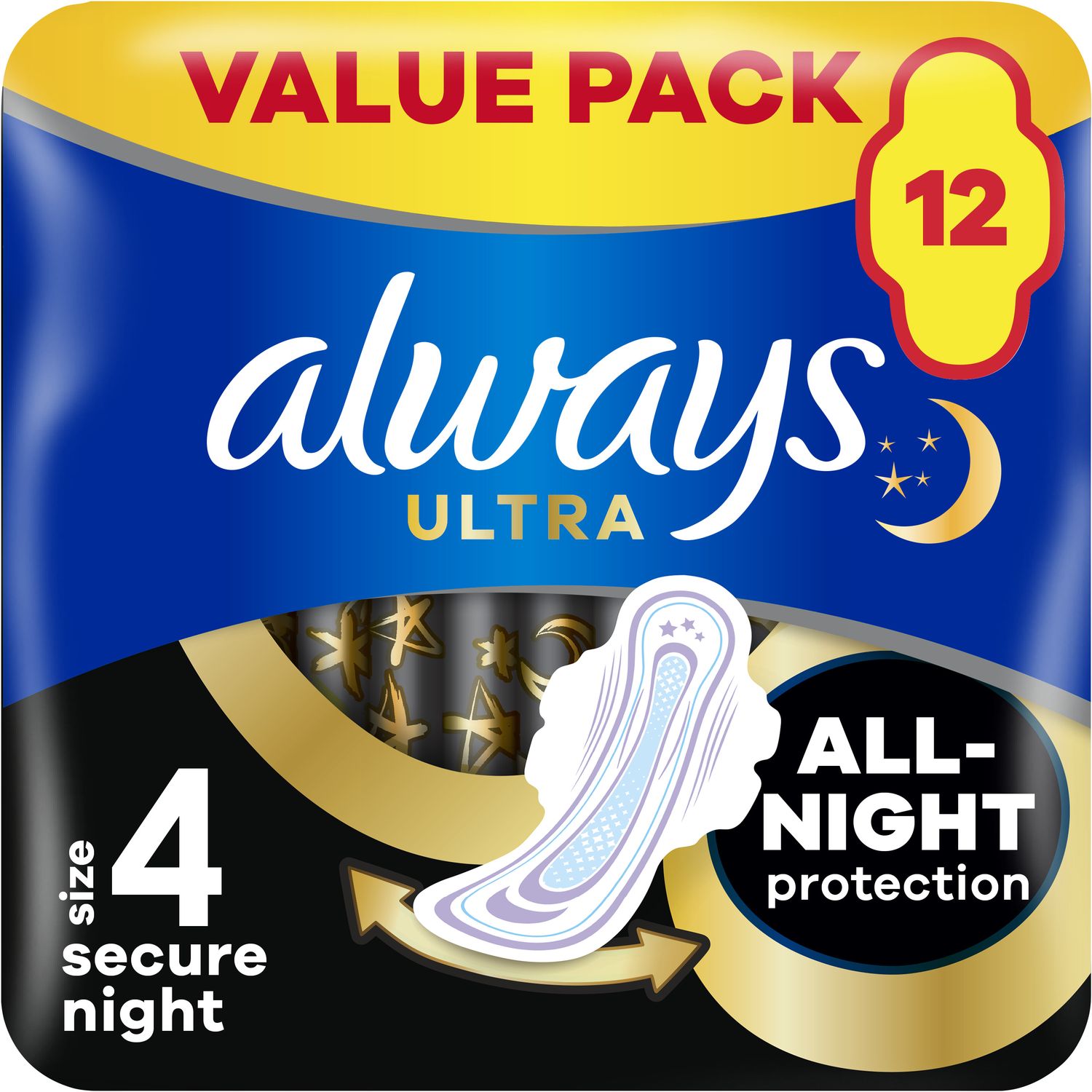 Гігієнічні прокладки Always Ultra Secure Night, 12 шт - фото 1
