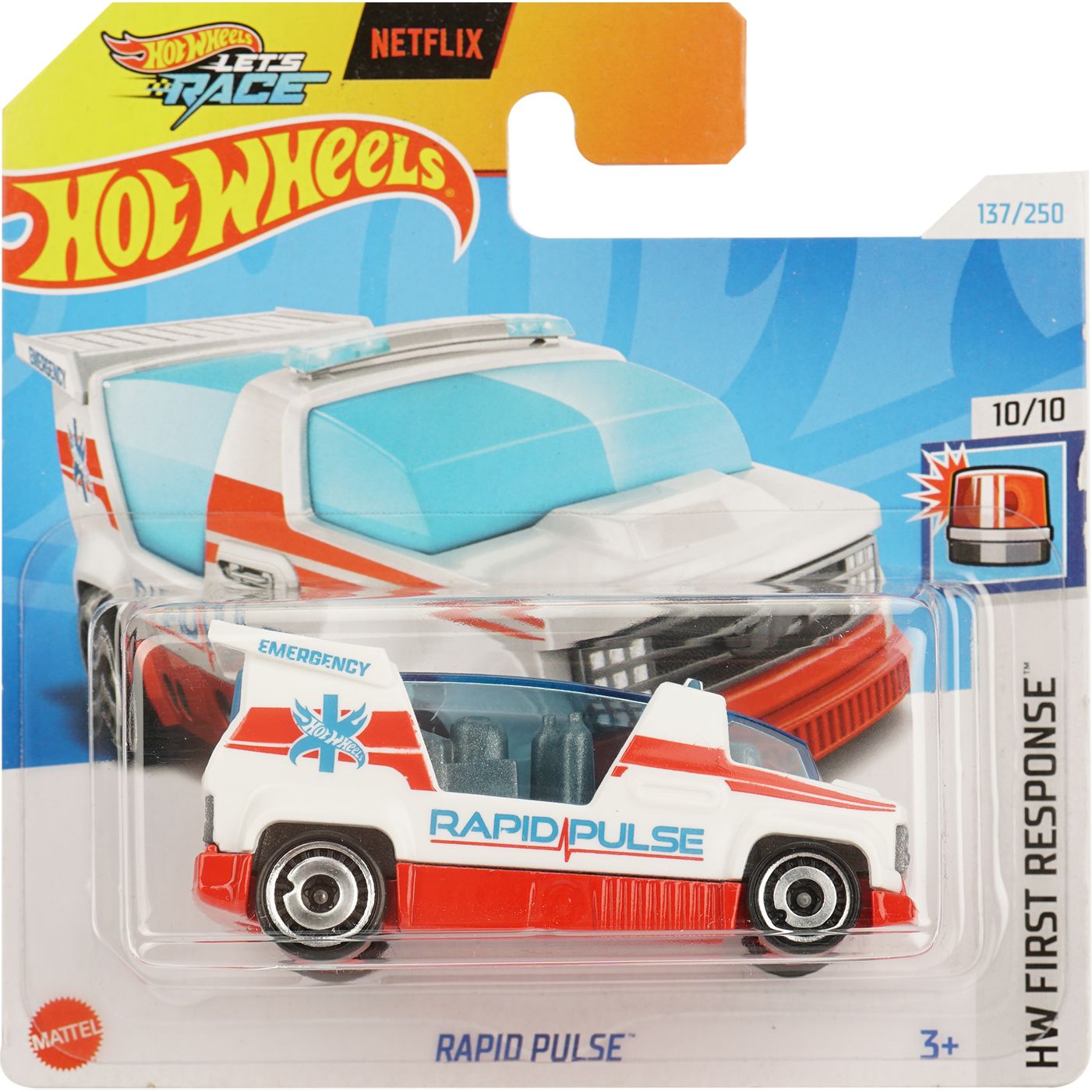 Базова машинка Hot Wheels HW First Response Rapid Pulse біла з червоним (5785) - фото 1