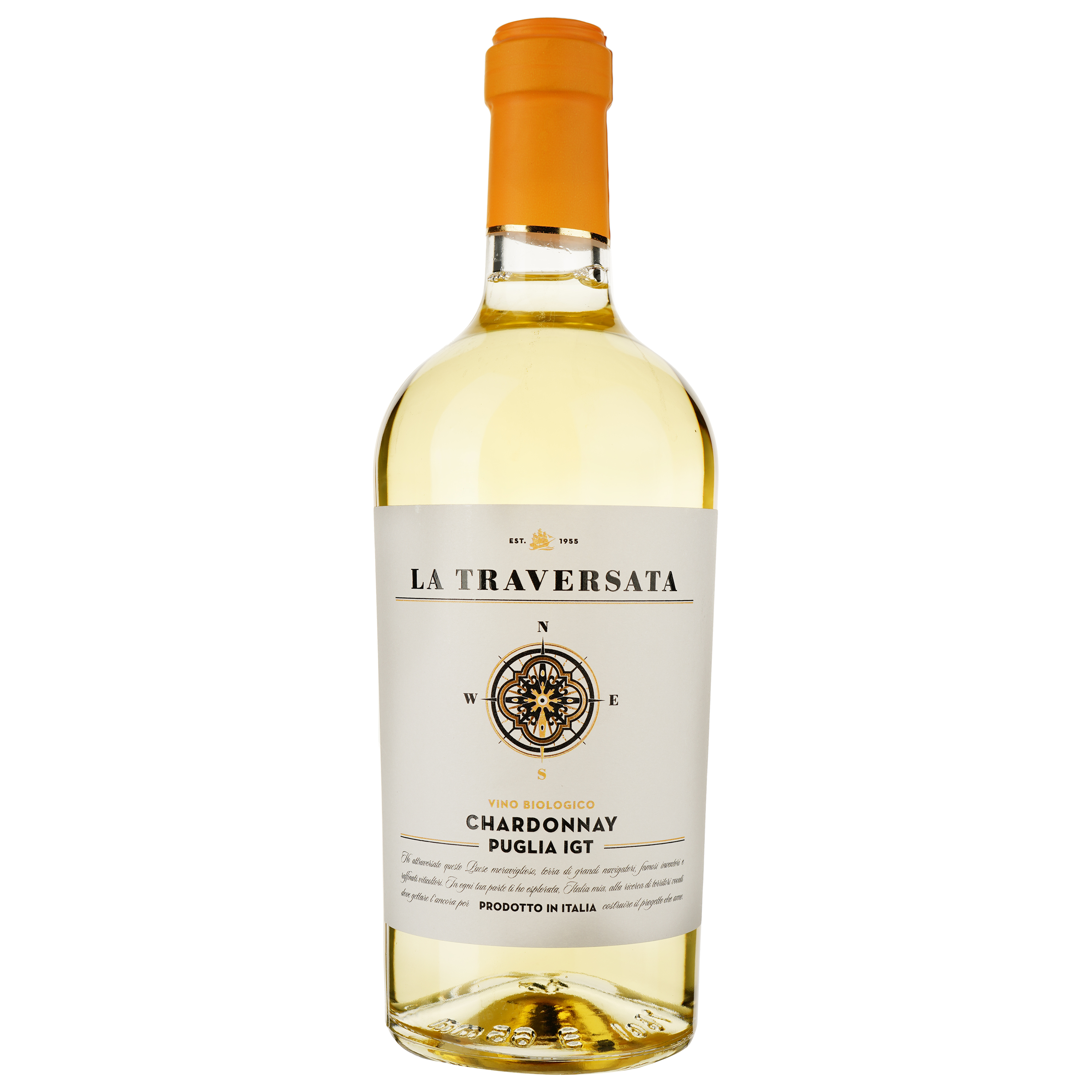 Вино La Traversata Puglia IGT Chardonnay белое сухое 0.75 л - фото 1