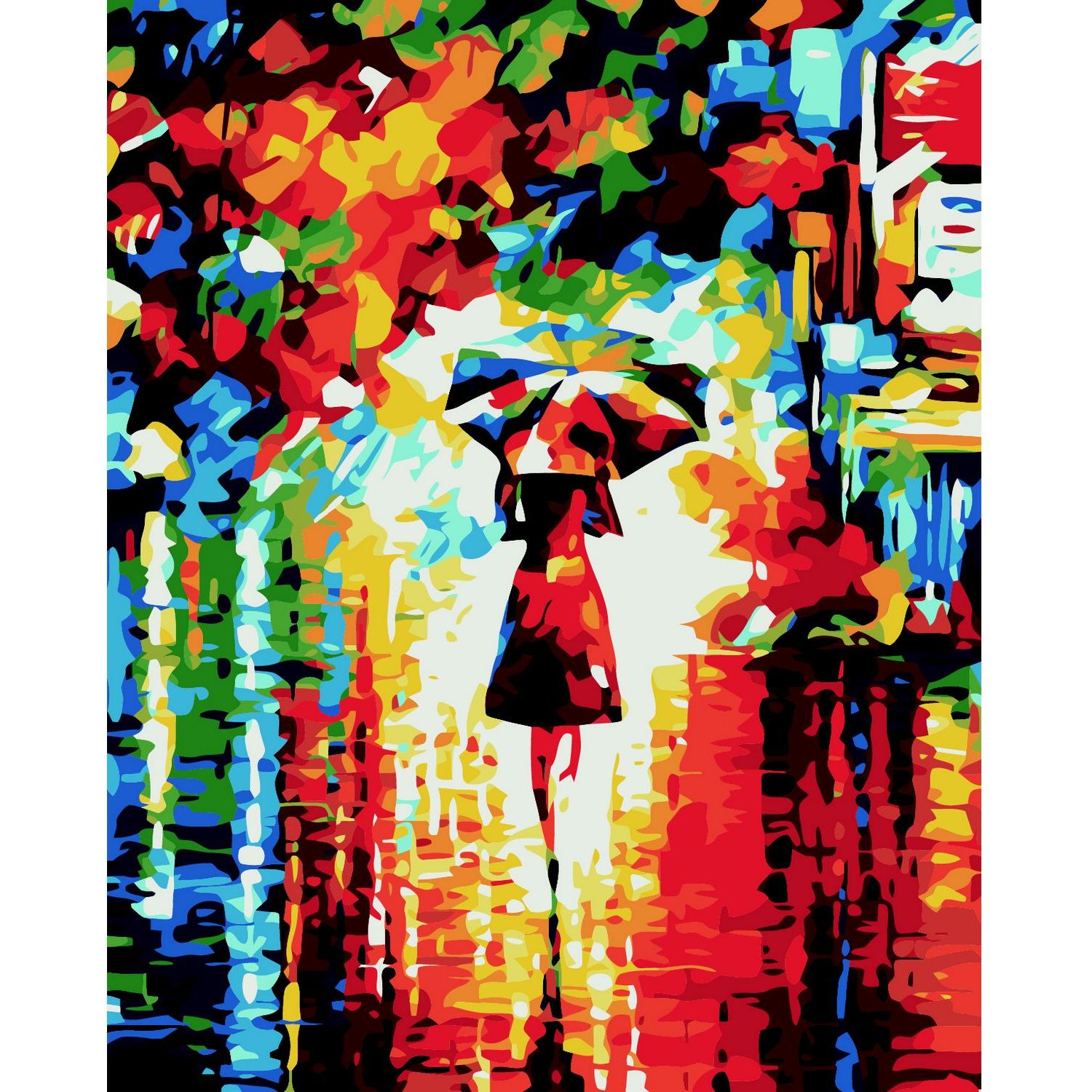 Картина за номерами ZiBi Art Line Дівчина з парасолею 40х50 см (ZB.64166) - фото 1