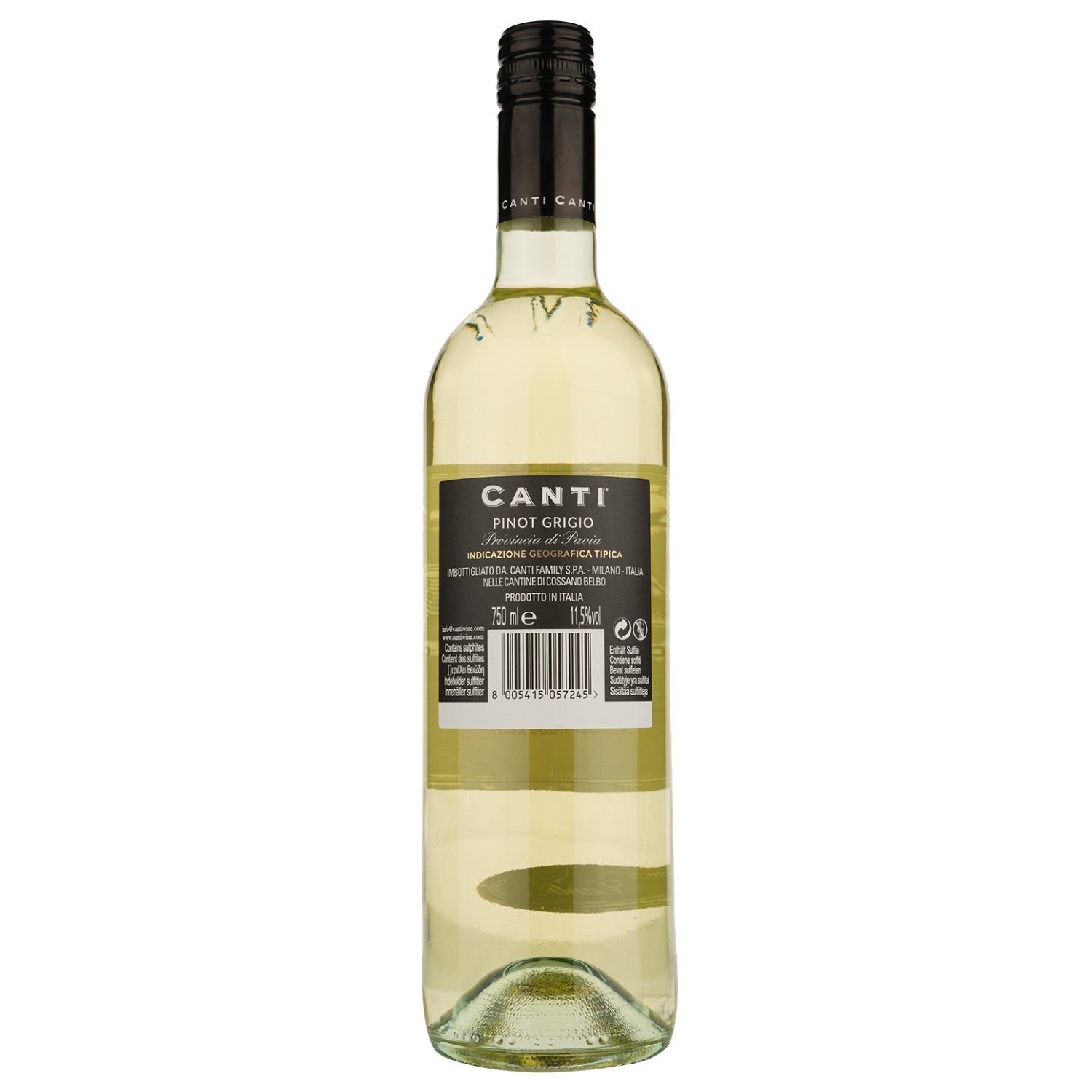 Вино Canti Pinot Grigio Pavia, белое, сухое, 0,75 л - фото 2