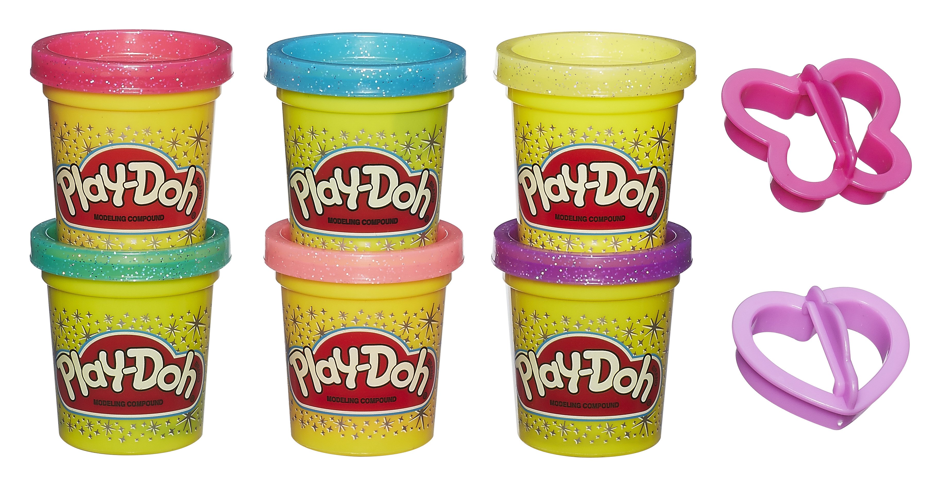 Набір пластиліну Hasbro Play-Doh Блискуча колекція, 6 баночок (A5417) - фото 2