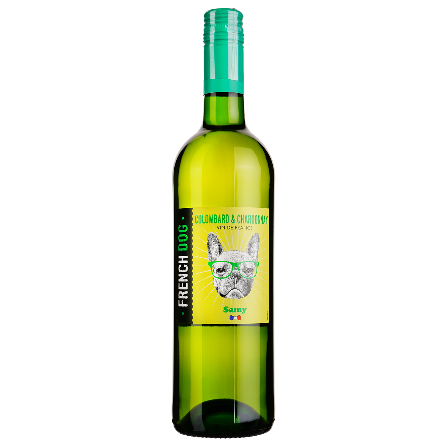 Вино French Dog Colombard&Chardonnay Cotes De Gascogne IGP, белое, сухое, 0,75 л - фото 1