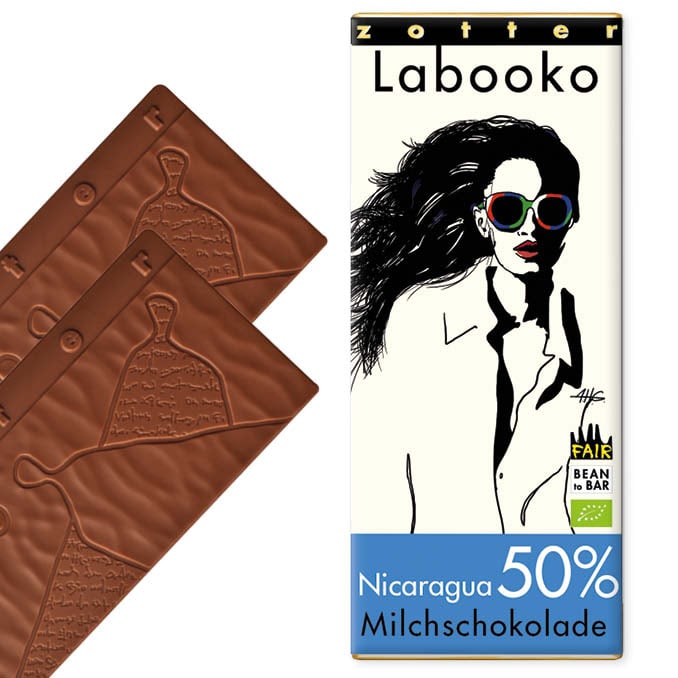 Шоколад молояный Zotter Labooko Nicaragua 50% Milk Chocolate органический 70 г (2 шт. х 35 г) - фото 3