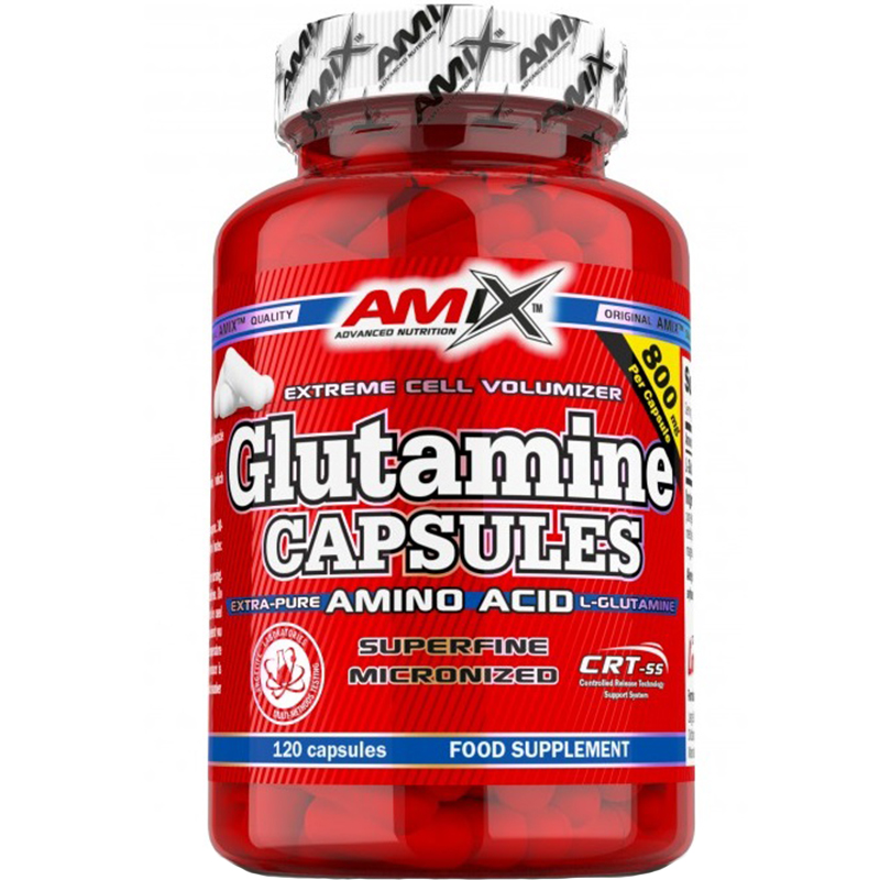 Амінокислота Amix L-Glutamine 800 мг 120 капсул - фото 1