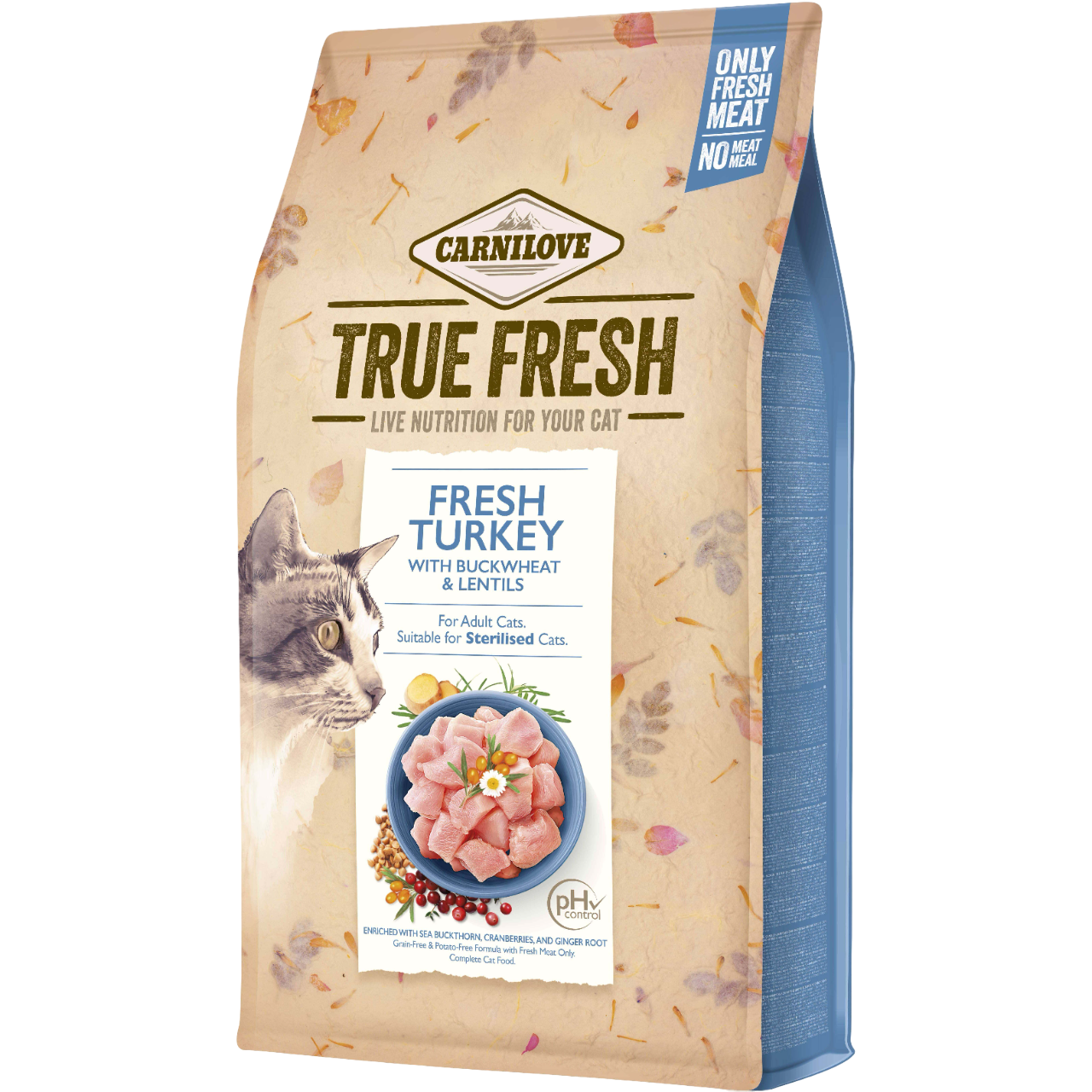 Сухий корм для котів Carnilove True Fresh Cat з індичкою 4.8 кг - фото 1