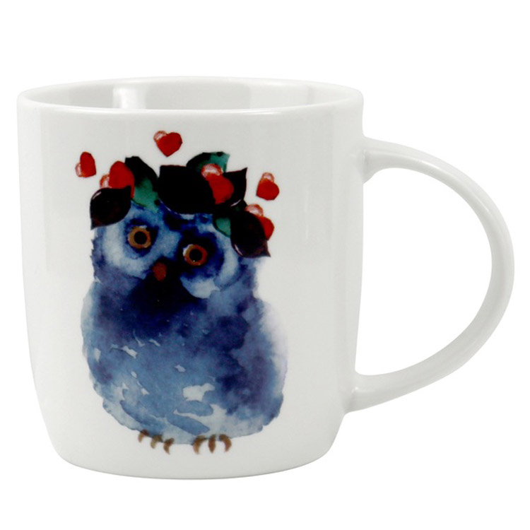 Чашка Limited Edition Romantic Owl B, 300 мл, білий з синім (12225-131114JLB) - фото 1