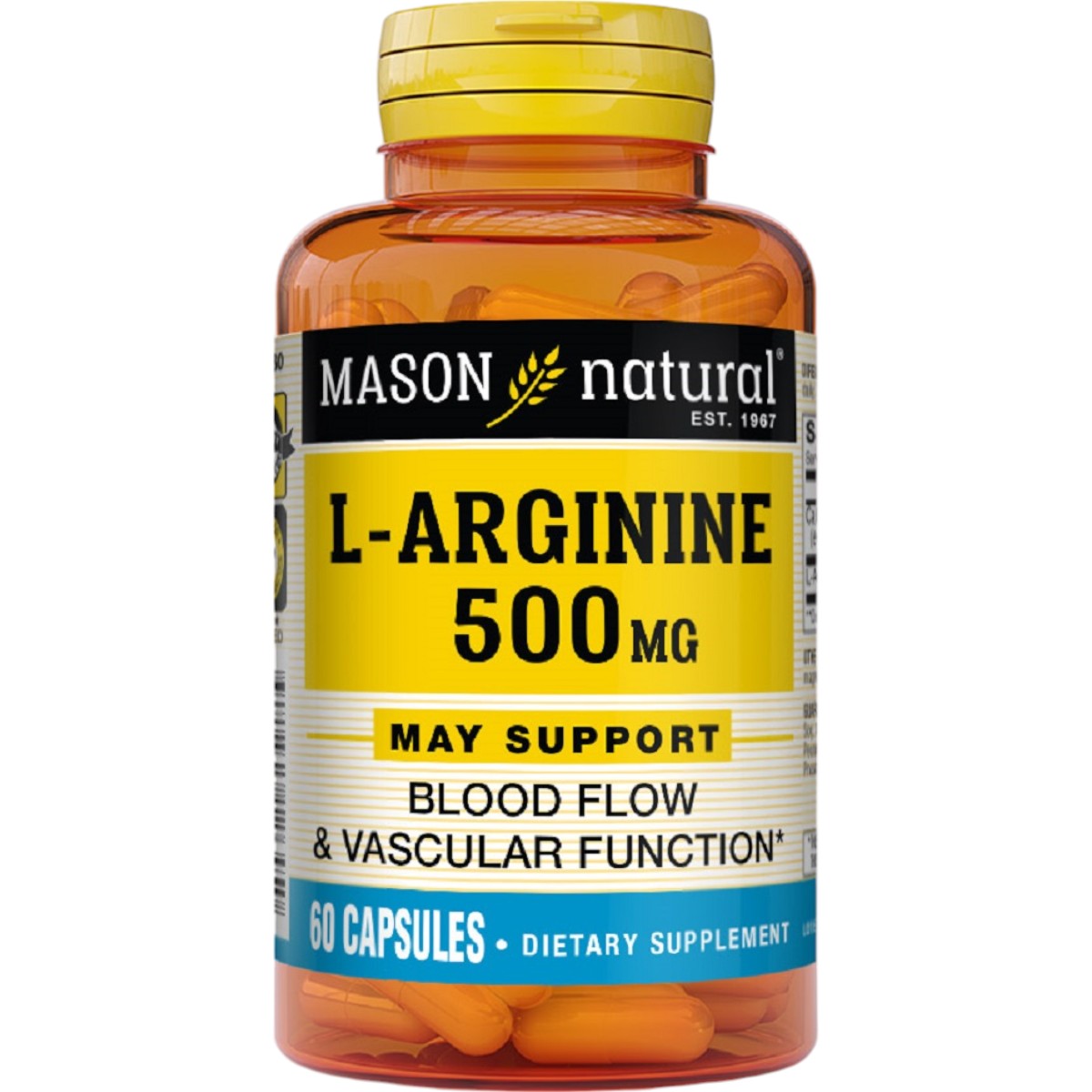 L-Аргінін Mason Natural L-Arginine 500 мг 60 капсул - фото 1