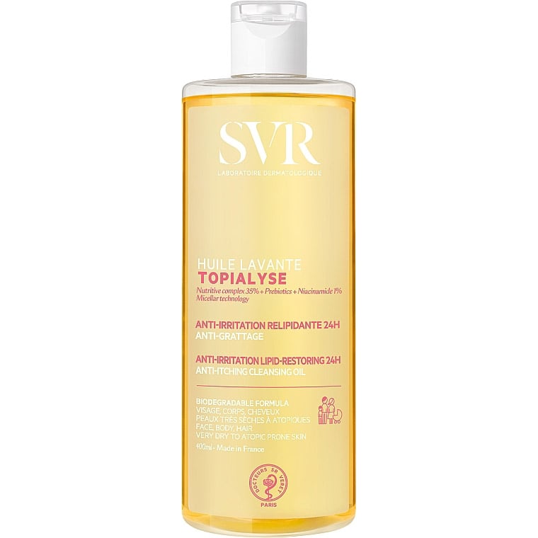Мицеллярное масло SVR Topialyse очищающее для сухой и чувствительной кожи 400 мл - фото 1