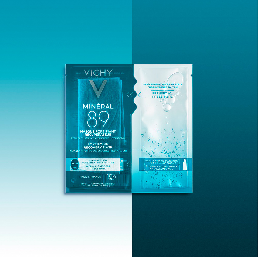Зміцнююча тканинна маска Vichy Mineral 89, для зволоження та відновлення шкіри обличчя, 29 мл - фото 6