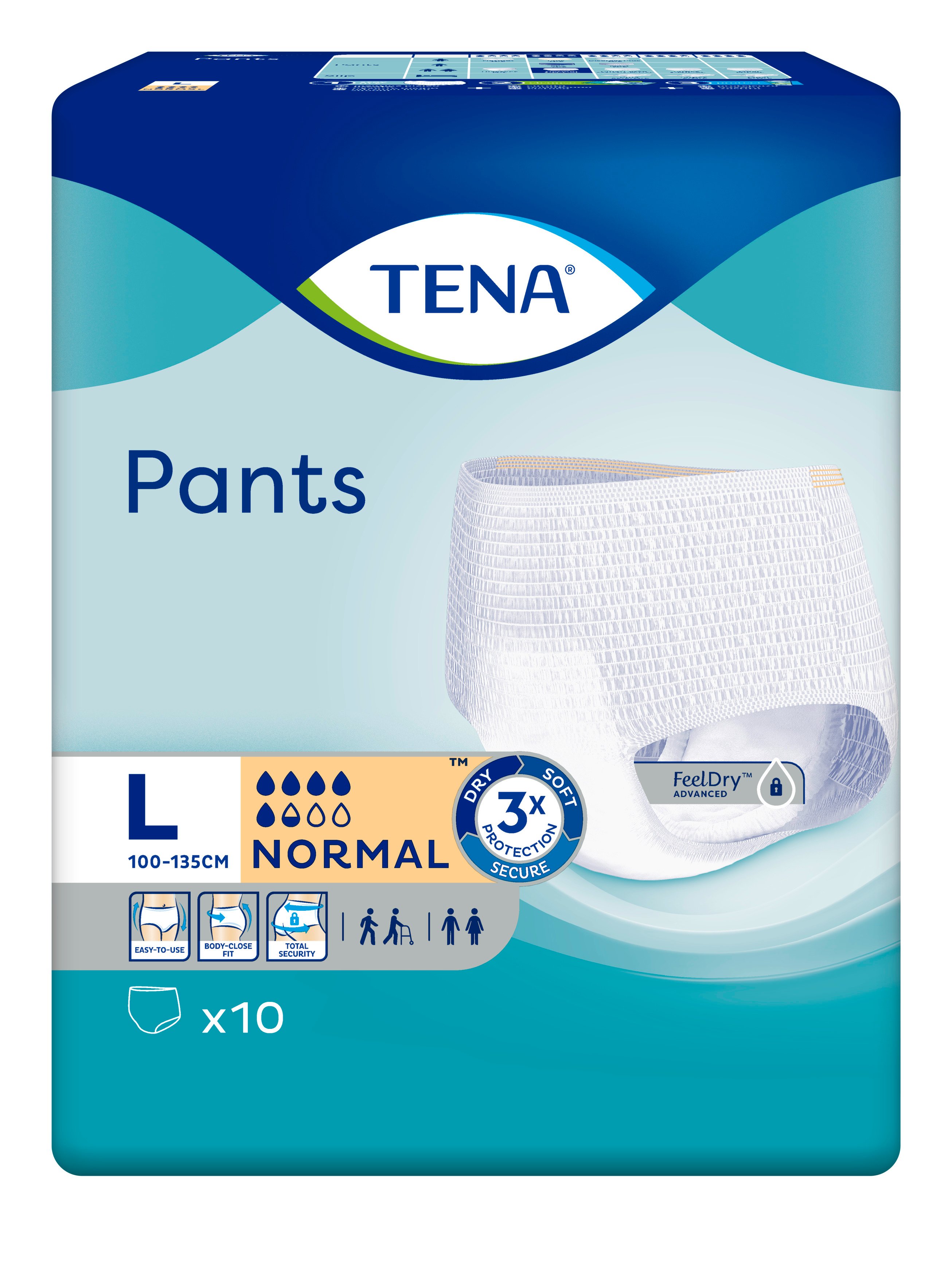 Трусы-подгузники для взрослых Tena Pants Normal Large, 10 шт. - фото 2