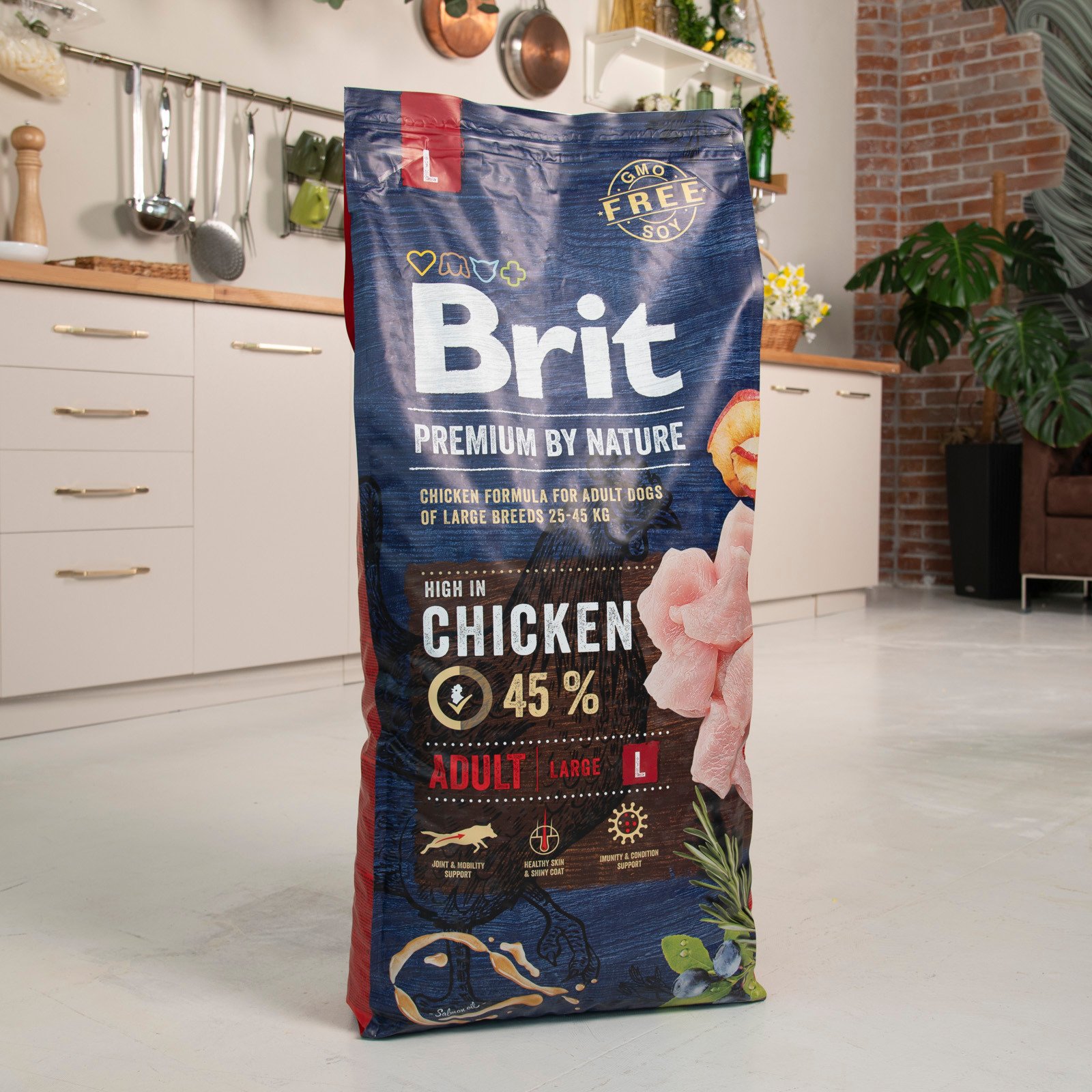 Сухой корм для собак крупных пород Brit Premium Dog Adult L, с курицей, 15 кг - фото 6